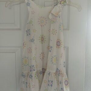 Sara Sara Floral Embroidered Kids Dress - White and Pastel